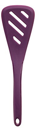 Kochblume Design-Schlitzwender S | Premium-Silikon | Hitzebeständig | Spülmaschinenfest | 24cm | Farbe: lila