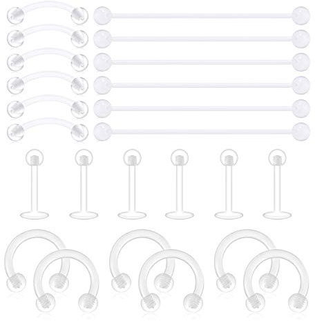D.Bella Industrial Piercing Retainer Knorpel Helix Daith Tragus Ohrringe Augenbraue Septum Piercing Lippe Medusa Stud Set
