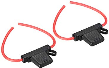 sourcing map 2 Stück Auto Sicherungshalter Inline 8 AWG Kfz Schwarz | Wasserdicht, für MAXI Sicherung