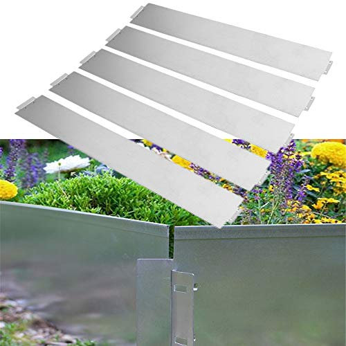 HENGMEI Cenefa de césped de 10 m x 18 cm de metal para jardín de jardín de acero galvanizado, valla de césped, borde de borde de jardín para borde de césped, parterre