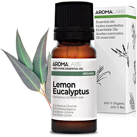 Eucalipto Limón BIO (Eucalyptus citriodora) - 10 mL - Aceite Esencial Quimiotipado y Certificado AB - Aroma Labs
