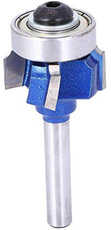Broca enrutadora redonda de 4 dientes Fresa de bordes redondos de alta dureza Broca cortadora redonda con vástago de 8 mm para ranurado de madera(Cuchillo para bandas de borde de c
