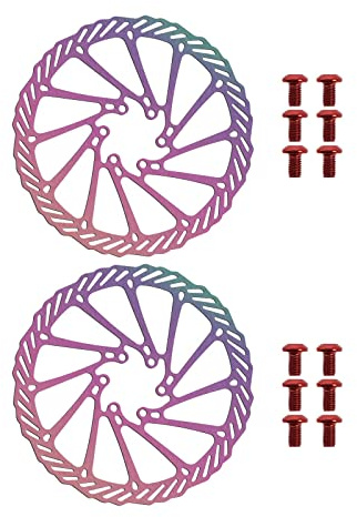 VGOL 2 st cykelskivbromsskivor i rostfritt stål rostsäkra cykelrotorer med 12 st M5-skruvar för de flesta cyklar vägcykel, mountainbike, 160 mm