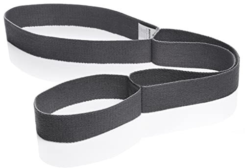 BODYMATE Dehnungsband mit 3 Schlaufen - insgesamt ca. 75cm lang - 3,8cm breit - aus 100% natürlicher Baumwolle