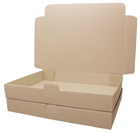200x Maxibriefkartons Maxibrief Versandkarton für DHL DPD GLS Deutsche Post Hermes Warensendung Büchersendung mit Steckverschluss Farbe: Braun (350 x 250 x 50 mm)