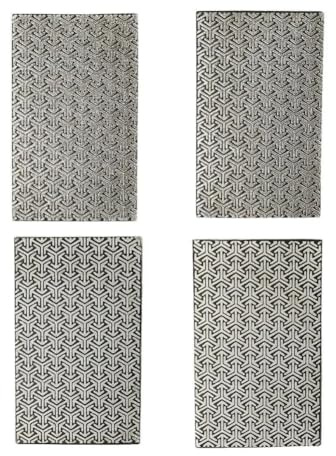 MiJunHD Galvanisiertes Diamant-Schleifpapier, 4 Stück, Körnung 60/100/200/400, 55 mm x 90 mm, Klett-Rückseite für Glas, Porzellan, Keramik, Handpolieren und Trimmen