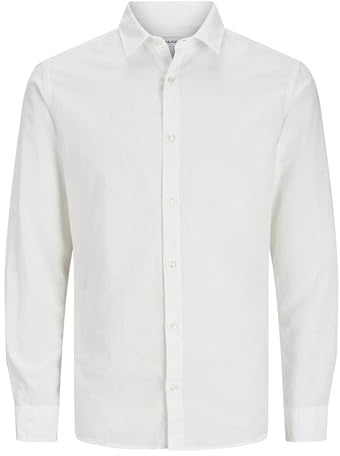 JJEBREEZE skjorta LS SN PLS, Vit, 5XL