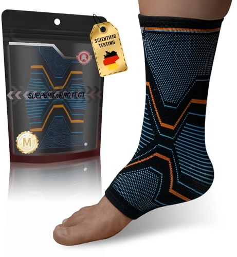 gelpretty Sprunggelenkbandage, Fußbandage Knöchelbandage für Damen/Männer, Atmungsaktive Knöchelbandage für Sport Schützen,M