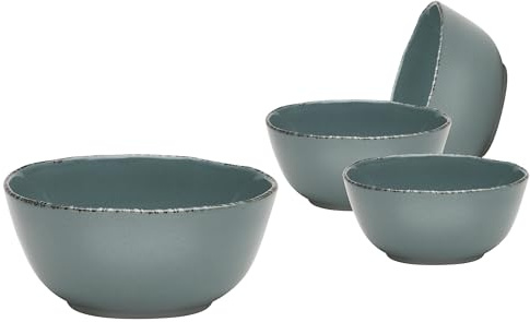 Van Well | URBAN skål 15 cm grå, set om 4 – stengodsskål, för nudlar, soppa, salladsburk eller müsli