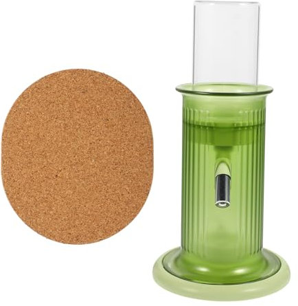 SUPVOX Hamster Water Feeder Standing Bottle Green Polypropylene and Glass Chinchilla Accessory Convenient Design with Button Battery for Small Pets