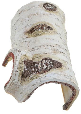 Mipcase Tronco Dalbero in Resina Realistico Grotta Artificiale Per Rettili Ceppo Decorativo Per Acquario