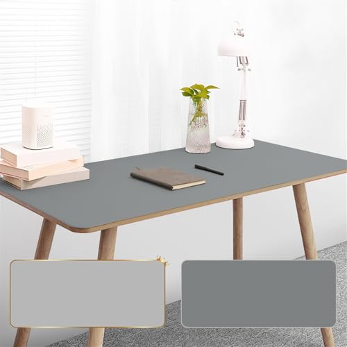 GIBZ Schreibtischunterlage Einfarbig Schreibunterlage Silikon Büro Tischunterlage Unterlage Schreibtisch Wasserdicht Grau 60x140cm