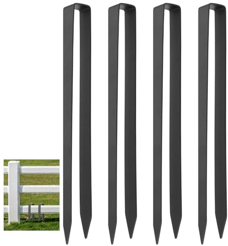 Piquets de Jardin 4 Pièces 30 cm Piquet Ancrage Sardines Camping Forme U Sardines de Fixation Piquet Bordure Jardin
