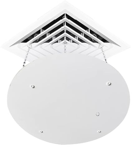 Deflettore per bocchette dell'aria condizionata regolabile, guida del vento anti-soffitto rotonda, copertura per bocchette dell'aria condizionata, per uso domestico e in ufficio