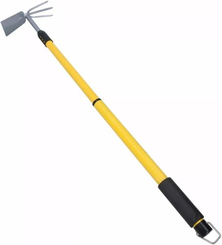Garden Mile Telescopic Weed Remover Garden Tools Double Ended Carbon Steel Head Gardening Tools Heavy Duty Weed Remover Tool With Cushion Grip Handle Versatile Garden Weeding Tool