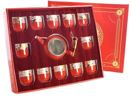 dvegGEE Juego de té de Porcelana, Juego de té for Bodas, artículos de decoración de Porcelana Tradicional China