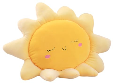YongXinMY Cuscino decorativo a forma di sole a nuvola, morbido cuscino decorativo in peluche con simpatici cartoni animati, imbottitura in cotone PP, per auto, divano, camera da letto, comodino