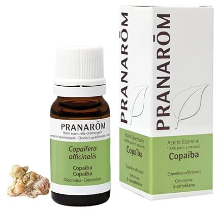 Aceite Esencial de Copaiba 10 ml Balsámico, Rico en Cariofileno (88%), Relajante y Equilibrante Natural
