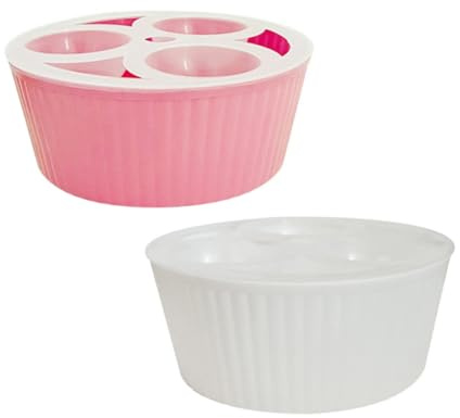 VANZACK Vasi Idroponici per Bulbi di Tulipano, Giacinto e Narciso, Vaso di Fiori in Plastica con 3 Scomparti, Segni Livello Acqua e Base Antiscivolo, Fioriera da Interno per Piante