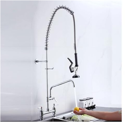 LYGSWDB Tall Dual Handle Kitchen Sink Faucet - Swivel Hot & Cold Mixer Tap, Deck Mounted, Effluent for Bathroom Vanity - Stylish & Functional Plumbing Solution