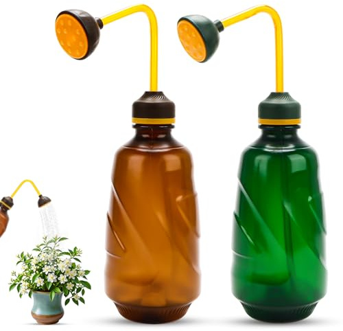 2 Stück Gießkanne Klein, Ballbrause Für Pflanzen Sprühflasche Pflanzen Mit 360° Gießkopf Für Empfindliche Pflanzen,Bonsai,Ingarden Anzucht 0.45l