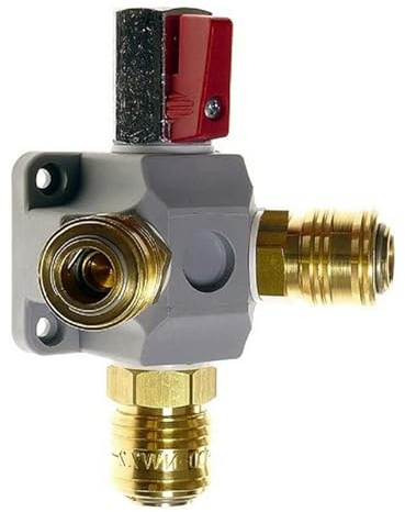 Druckluftverteiler EVV 15-2/1, Kupplung 3-fach G 1/2 Kugelhahn Grau Kunststoff