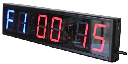 Ledgital Grande horloge de gymnastique à intervalles minuteurs pour les entraînements Taille 50,8 x 11,4 cm. Fonctionne avec télécommande.
