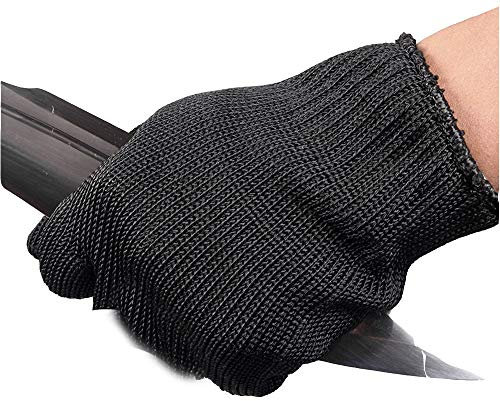 BaronHong Cut Resistant Gloves High Performance Level 5 Safety Protection Cutting Gloves 1 Pair(black,M)