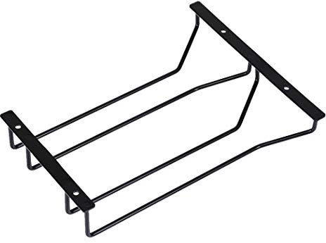 Dianoo Weinglashalter, Stielgläserregal, Weinglasregal, mit Schrauben 27cm 2 Rows Schwarz