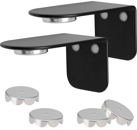 bremermann Magnet-Seifenhalter PUREZZA - frei hängende Seife durch Magnet - Kleben oder Bohren, matt schwarz, 2er-Set