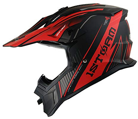 1Storm Adult Motocross Helmet BMX MX ATV Dirt Bike Downhill Mountain Bike Helmet Racing Style H637; Storm Red