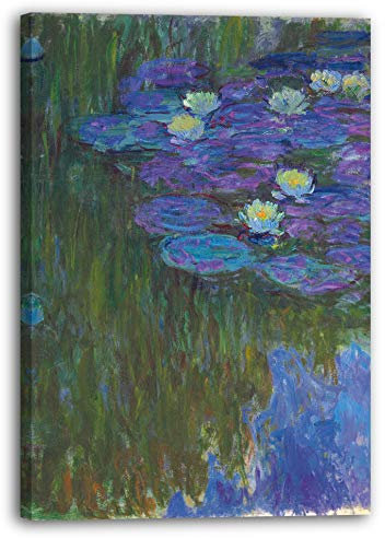 Printed Paintings Leinwand (70x100cm): Claude Monet - Seerosen in voller Blüte