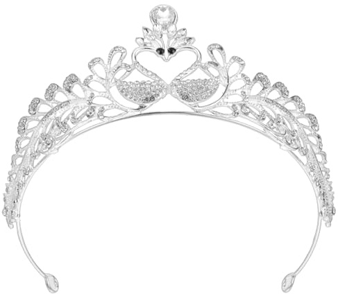 Lurrose Schwanen-modellier-tiara-kopfschmuck Aus Hochwertigem Material Für Hochzeiten Partys Fotografien Und Shows Exquisites Strass-design Und Schwanen-form Für Eleganz Und Charme Leicht