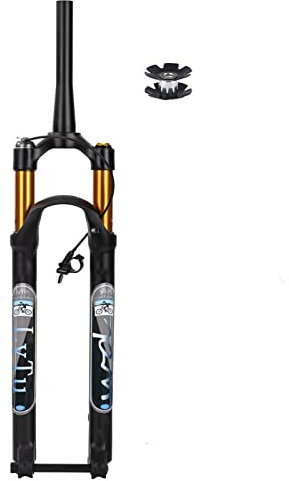 LvTu MTB Federgabel 27,5 29, 120mm 15 X 100mm Steckachse 34mm Großes Innenrohr Remote-Sperre Mountainbike Luftgabel Schwarz (Size : 27.5 inch)