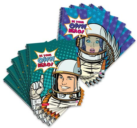 Landré Collegeblock A4 liniert HERO Lineatur 27, 2 Motive, 10 Stück