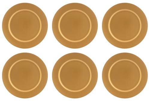 Nataland Servizio 6 Sottopiatti Grandi Natalizi A Forma Rotonda, Realizzati in Pvc Rigido Con Superficie Lucente, Utili per Decorare In Modo Classico ed Elegante la Tua Tavola