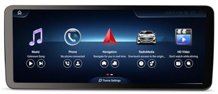 Qualcomm 8 Núcleos 8GB+128GB Android 14 Radio Coche Estéreo GPS Navegador para Mercedes Benz C/GLC Clase W205 X253 Carplay Android Auto Dab+ WiFi 4G USB Bluetooth 5.1 CANbus COMAND 12,3 IPS Pantalla