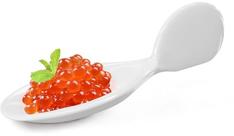 10 Stück Porzellan-Verkostungslöffel, Fischförmige Kaviarprobierlöffel für Verkostung, 9,9 x 4,1 x 3 cm, Fischform, Vorspeisenteller, spülmaschinenfest, für Restaurant, Geburtstag, Hochzeit, Party