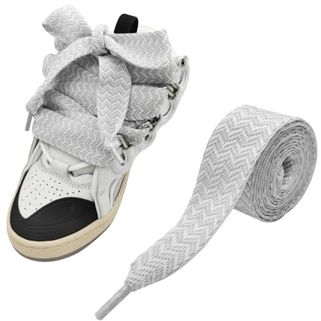 UamGlsob Lacci Extra Larghi da 3cm Per Lanvin Sneaker, Lacci Piatti Colorati Jumbo, Oversize Spessi, Stile Chunky & Streetwear