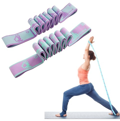 2 Pcs Elastique Musculation, Bande Elastique Fitness | Elastique Sport 8 Niveaux de Forces Bande Elastique Musculation, Bande de Resistance Musculation pour Entraînement Gym