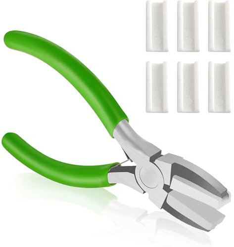 JYTDBCS Nylon Pliers,Soft Pliers Jewelry Making Tools Carbon Steel Tools Jaw Pliers for Jewelry Making, Beading,Looping, Shaping Wire (Green)