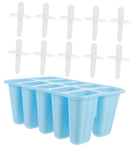 OFFSCH Moldes Helados Sin 10 Rejillas Para Paletas y Cubitos Fácil De Desmoldar