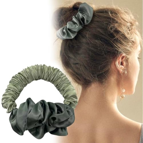 SIVZUMO 1 Satin Heatless Curling Set - Heatless Lockenwickler Stirnband für Kurzes & Langes Haar Lockenwickler über Nacht, Locken über Nacht, Heatless Curls Band, Lockenband, locken ohne hitze - Grün
