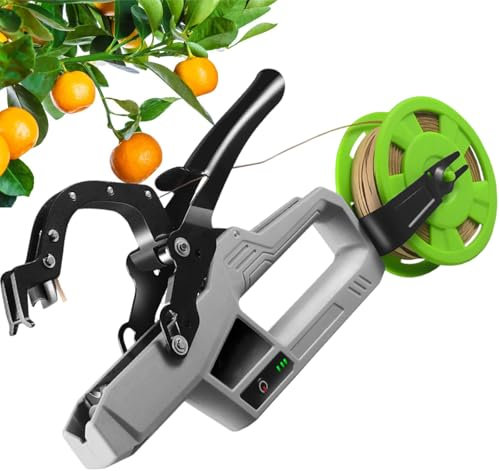vnmudzeo Handheld Rechargeable Plant Tie Machine,for Gardeners Farmers,Automatic Wrapping Gardening Grapevines Bundling Device