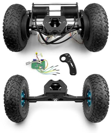 L-faster Electric Skateboard Truck Belt Drive Frame Longboard Mountains Board 11-Inch Bracket 9 Inch Tire for 4 Wheel Offroad Skateboard (Drive with normal RC)