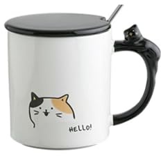 NNVASOPEU Coffee Cup Color-Changing Ceramic Cups, Personalized Creative 2-Pack-Milky White-501-600ml