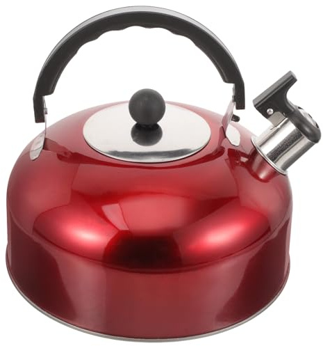 Bouilloire à thé en acier inoxydable 4 L avec poignée ergonomique et sifflet puissant for cuisinière à gaz et induction