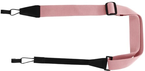 Praktischer Ukulelengurt aus Gewebe, Bohrfrei und Leicht, Rosa | Weiche Kanten, Schlichtes Elegantes Design, Zubehör für Ukulele, 1 Stück, für Erwachsene