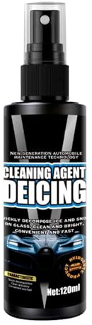 Spray Dégivrant,Spray Dégivrage Voiture,Degivrant Vitre Voiture,Agent de Fonte de Neige,Dégivreur Voitures,Accessoires Auto,Convient aux Fenêtres,Miroirs,Pare-Brise,Fenêtres 120ml avec 1 Grattoirs
