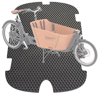 EVA Drive Premium Schutzmatte für Babboe City | Lastenrad Fußmatten Teppiche | Lastenrad Zubehör | ohne Einfassung | Farbe Schwarz
